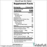 Información nutricional de GLYCOFUSE Gaspari Sin Sabor ingredientes