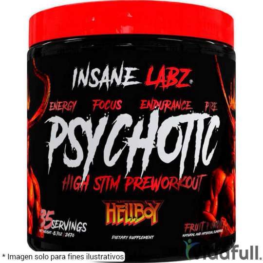 Psychotic HELLBOY Edition Insane Labz Pre-Entrenamiento de Insane Labz Ganar musculo y marcar musculo