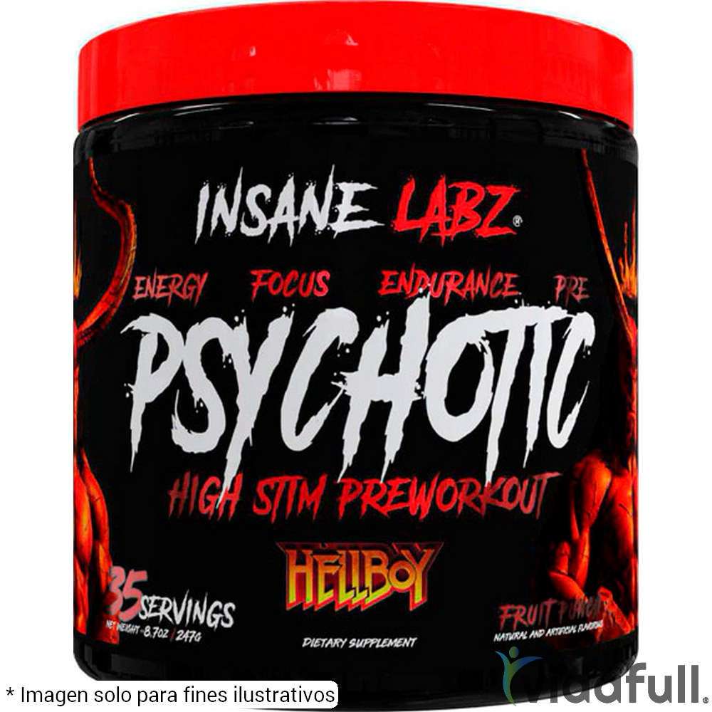 Psychotic HELLBOY Edition Insane Labz Pre-Entrenamiento de Insane Labz Ganar musculo y marcar musculo