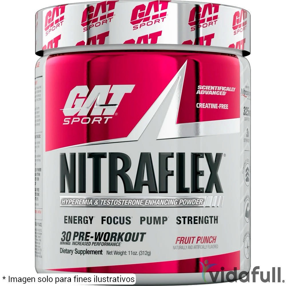 Nitraflex GAT Pre-Entrenamiento de GAT Ganar musculo y marcar musculo