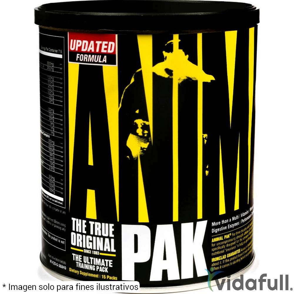 Animal Pak 15 pack Universal Nutrition Vitaminas y minerales de Universal Nutrition Ganar musculo y marcar musculo
