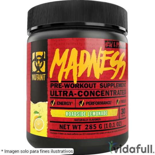 Madness Mutant Pre-Entrenamiento de Mutant Nutrition Ganar musculo y marcar musculo