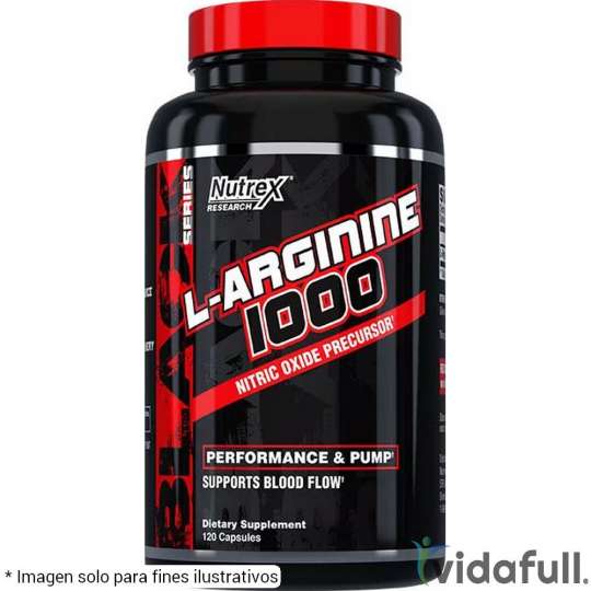 L-Arginine 1000 Nutrex Pre-Entrenamiento de Nutrex Ganar musculo y marcar musculo
