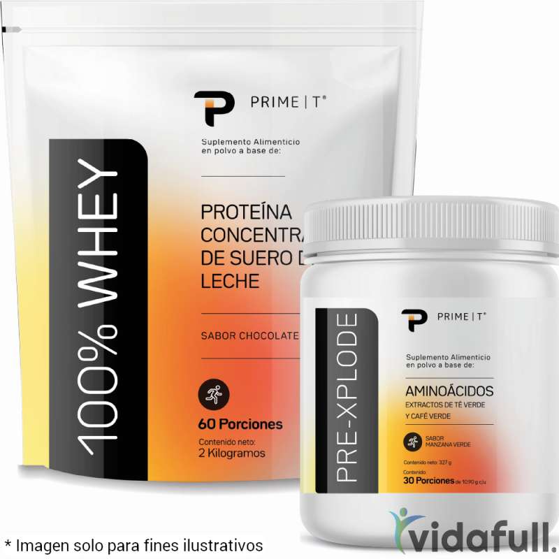 PRE-XPLODE Manzana Verde y 100% Whey 2 kg Chocolate