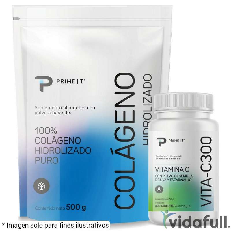 Colágeno Hidrolizado 500 GR y Vitamina C VITA-C300