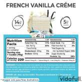 Información Nutrimental de Barrita de Proteína Power Crunch Crema de Vainilla Francesa ingredientes