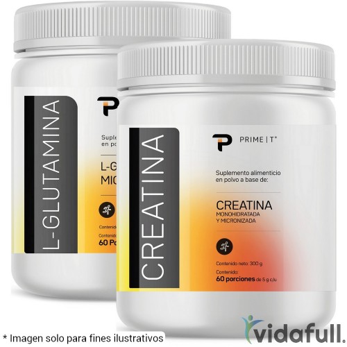 L-Glutamina Creatina 300 g Primetech frente