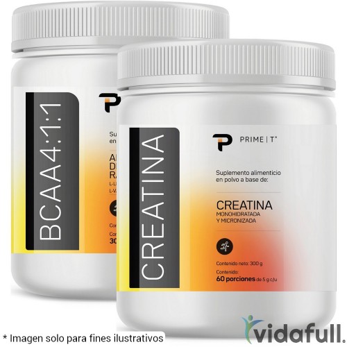 BCAA 4:1:1 y Creatina 300 g Primetech frente