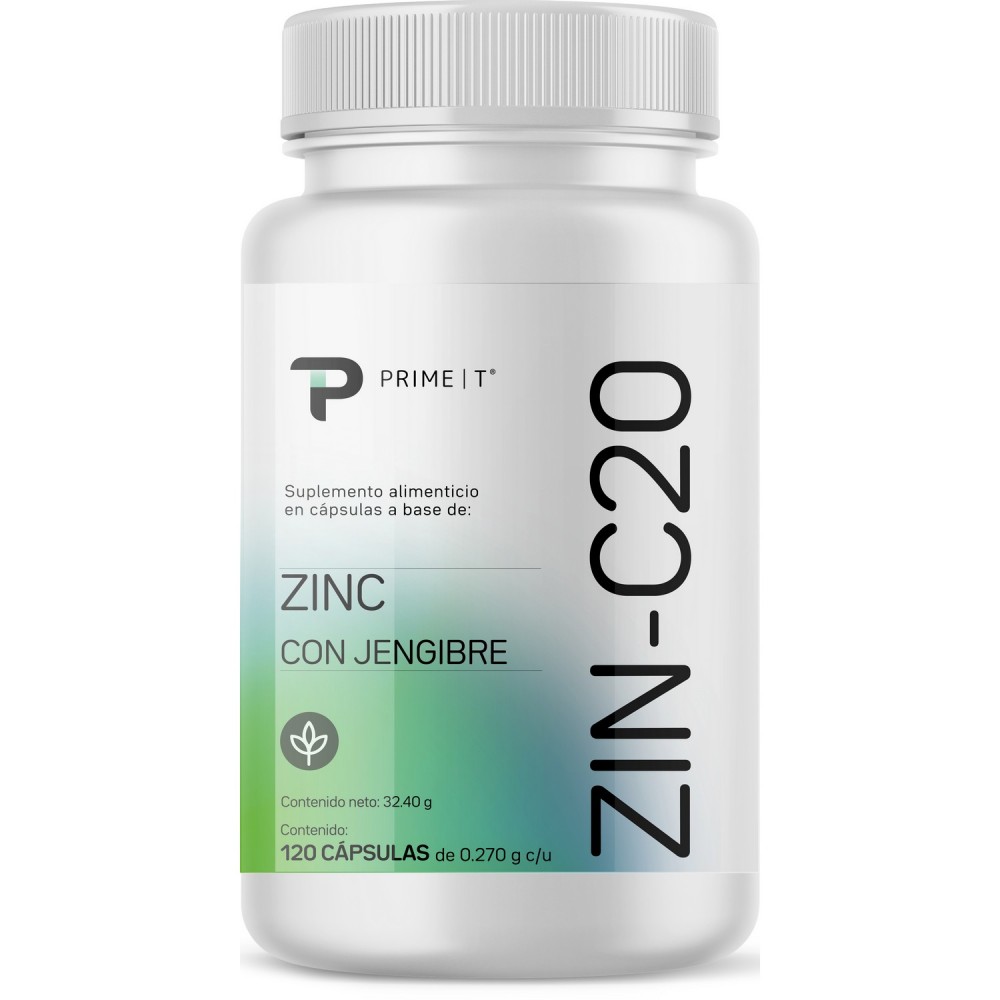 Zinc ZIN-C20 Primetech Vitaminas y minerales de PrimeTech Nutrition Ganar musculo y marcar musculo