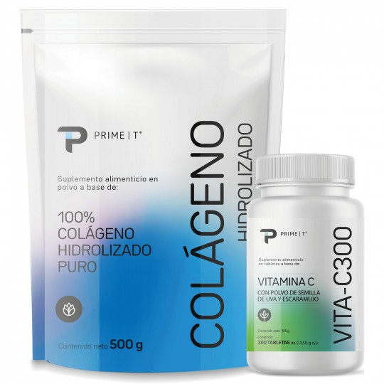 Colágeno Hidrolizado 500 g y Vitamina C VITA-C300