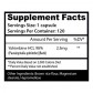 Tabla nutricional de Yohimbine HCL Insane Labz ingredientes