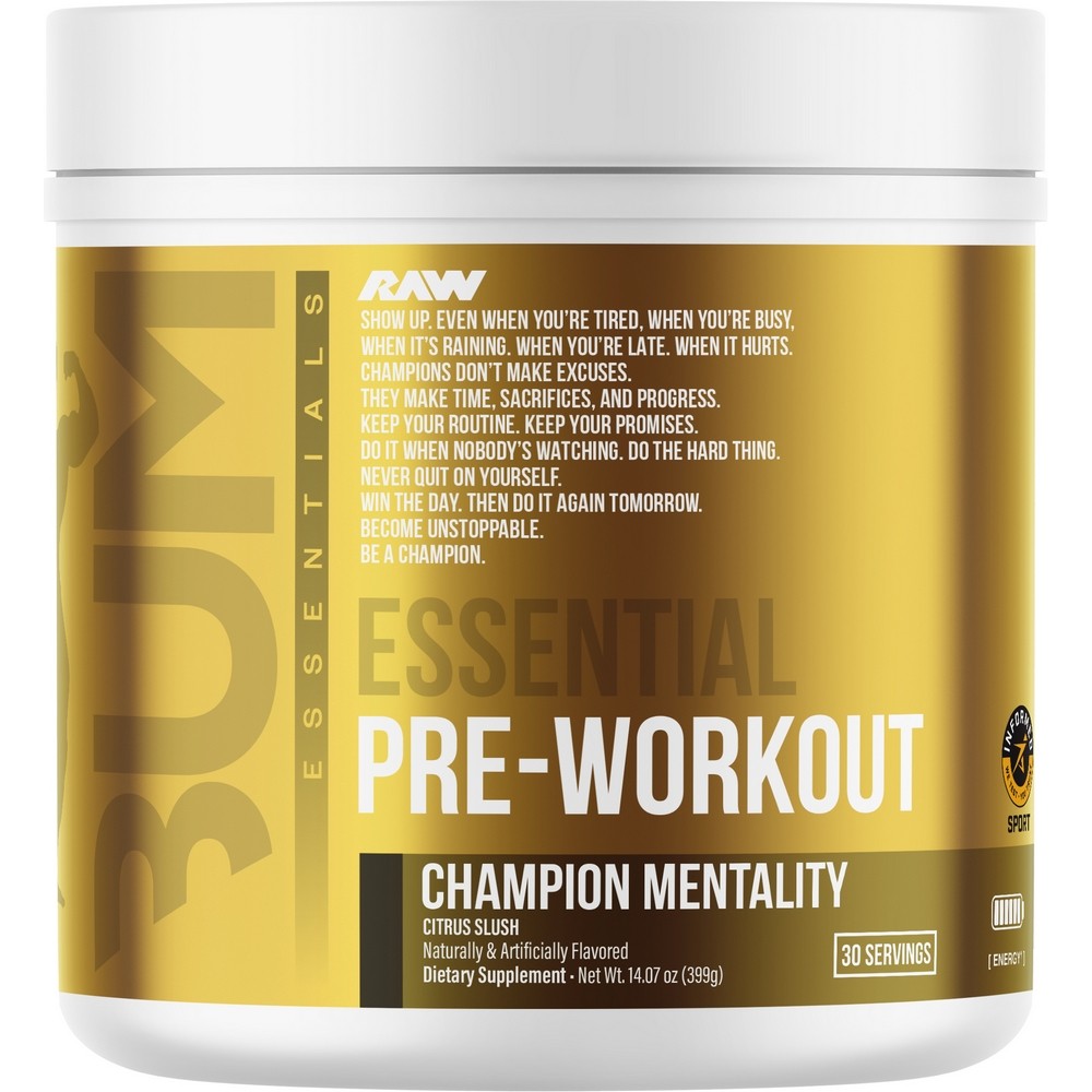 Essential Pre RAW Nutrition Pre-Entrenamiento de RAW Nutrition Ganar musculo y marcar musculo
