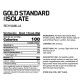 Información nutricional de Gold Standard 100% Isolate ON ingredientes