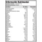 Información nutricional de Isopure Zero Carb ingredientes