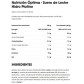 Tabla nutricional de HYDROWHEY ON ingredientes