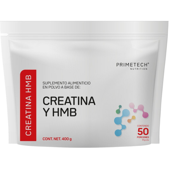 CREATINA y HMB 400 g Primetech frente
