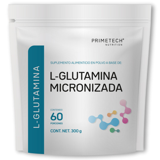 Glutamina Primetech 500 g frente
