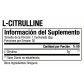 Tabla nutricional de L-Citrulline Essentials Dragon Pharma ingredientes