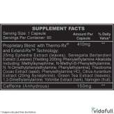 Información nutricional de Black Widow Hi Tech ingredientes