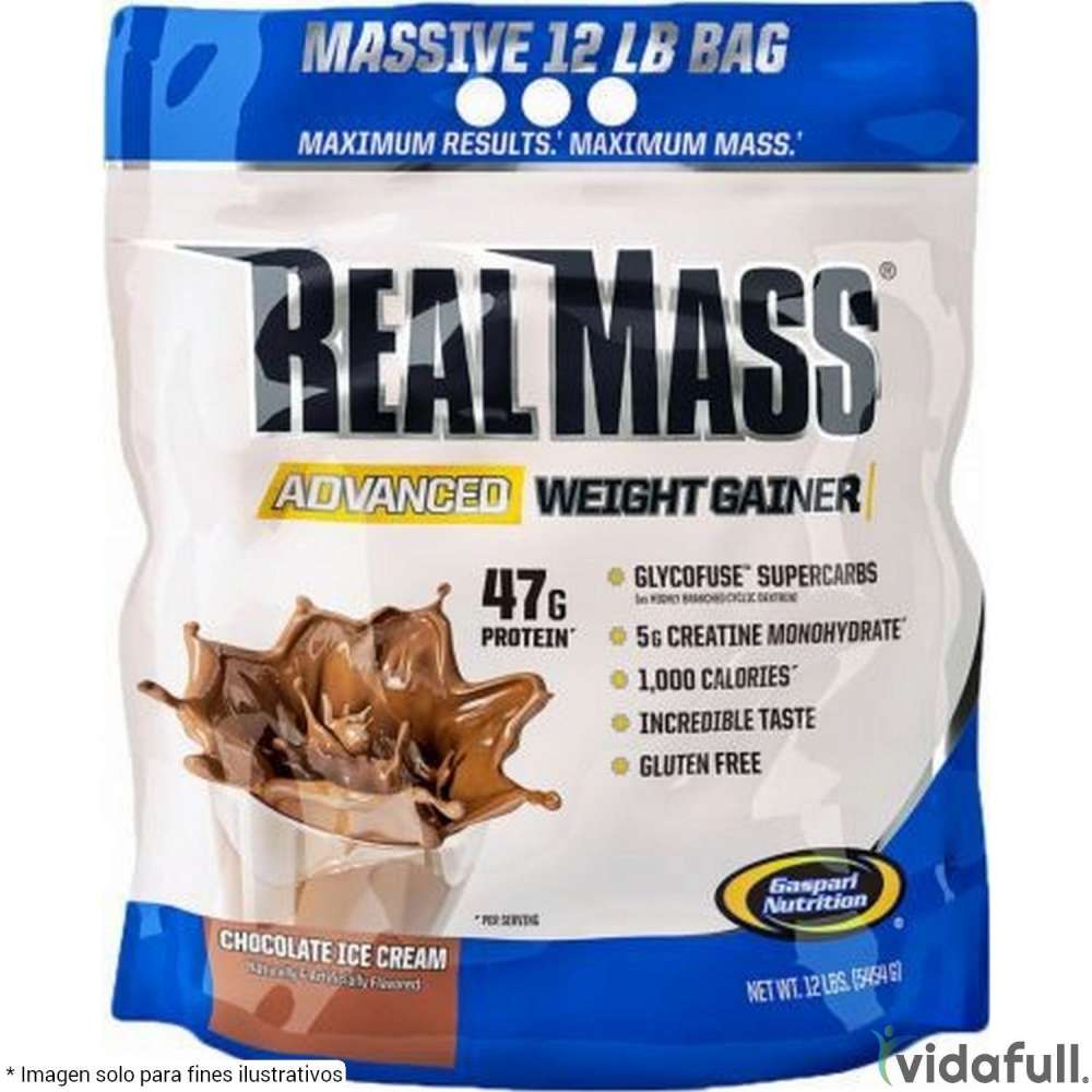 Real Mass Advanced Gaspari Ganador de Gaspari Nutrition Ganar musculo y marcar musculo