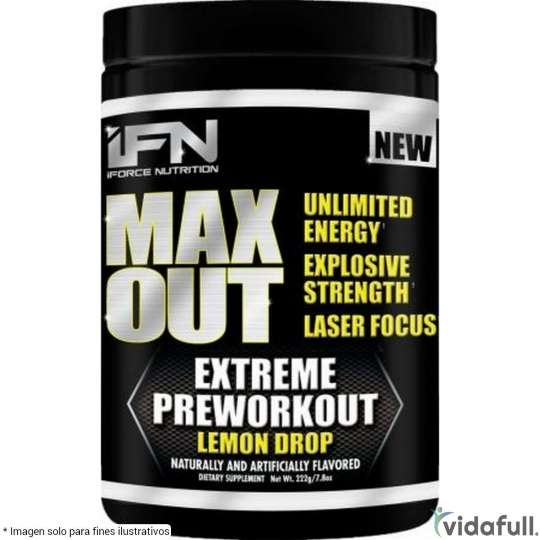 Max Out Iforce Pre-Entrenamiento de IForce Nutrition Ganar musculo y marcar musculo