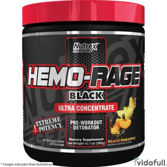 HEMO RAGE Black Ultra Concentrado Nutrex Pre-Entrenamiento de Nutrex Ganar musculo y marcar musculo