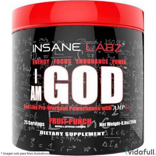 I Am God Insane Labz Pre-Entrenamiento de Insane Labz Ganar musculo y marcar musculo