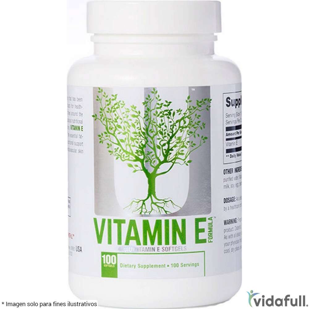 Vitamina E Universal Nutrition Vitaminas y minerales de Universal Nutrition Ganar musculo y marcar musculo