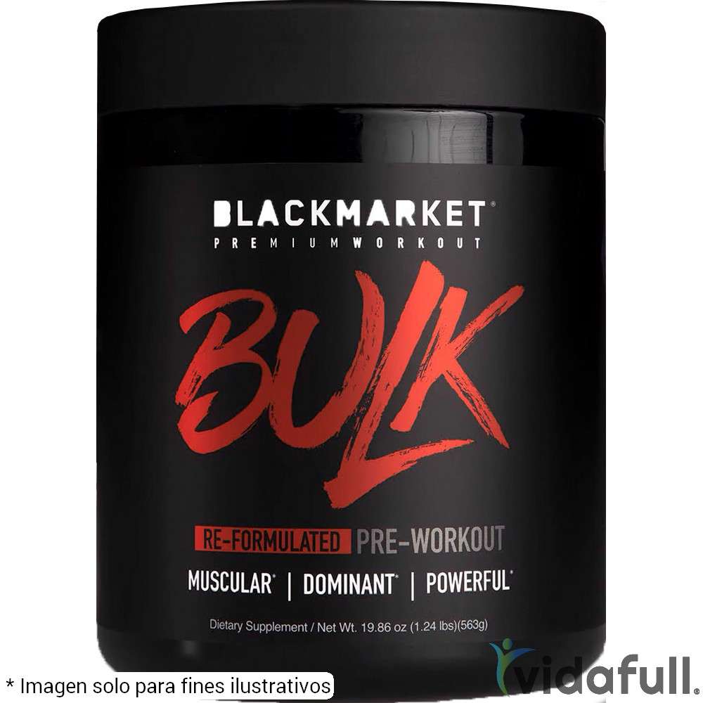BULK BlackMarket Labs Pre-Entrenamiento de Blackmarket Labz Ganar musculo y marcar musculo