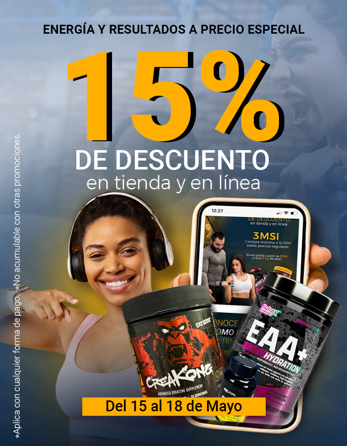 15% de descuento en tienda y en línea, del 15 al 18 de mayo de 2025