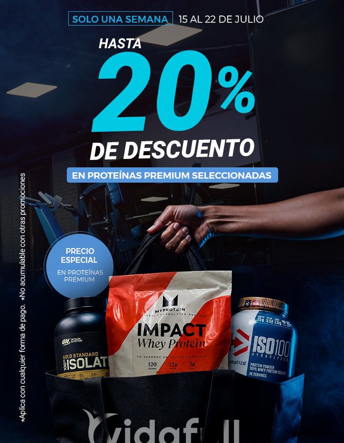 Las Proteínas más buscadas están en Vidafull