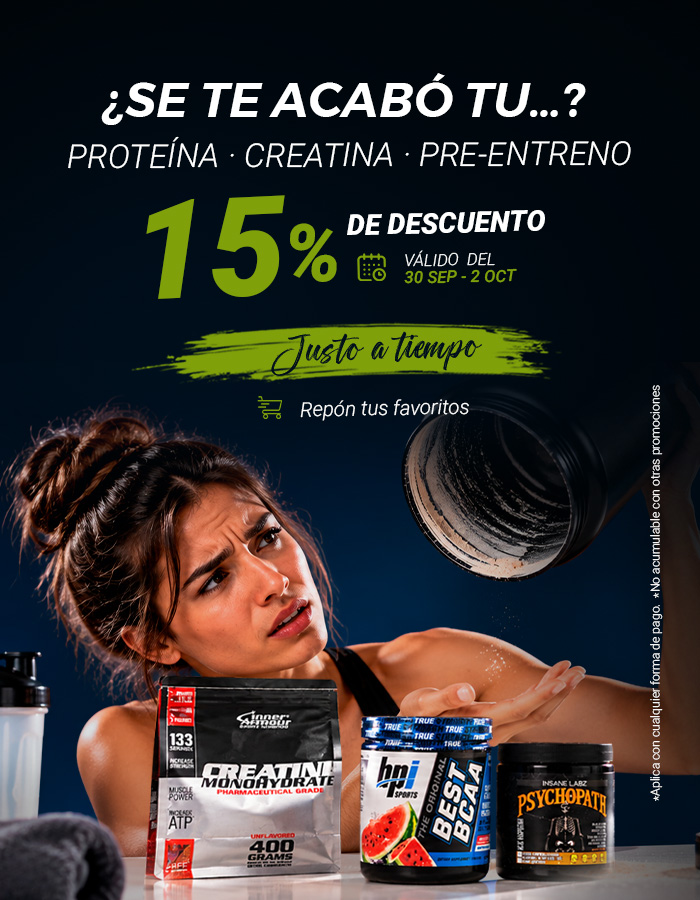 15% de descuento en tienda física y en línea, del 30 de septiembre al 02 de octubre de 2026